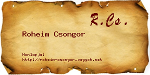 Roheim Csongor névjegykártya